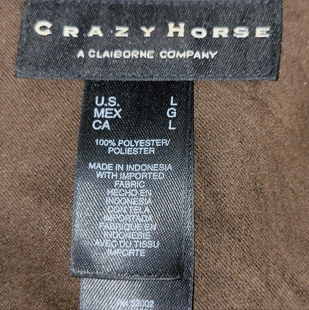 Crazy Horse By Claiborne Button Shirt Size Large - Picture 4 of 7